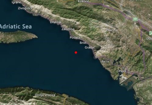 Potres u moru između kopna i Pelješca